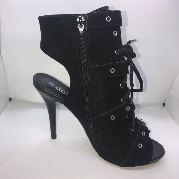 Buckled open back peep toes - Picture 3 of 5